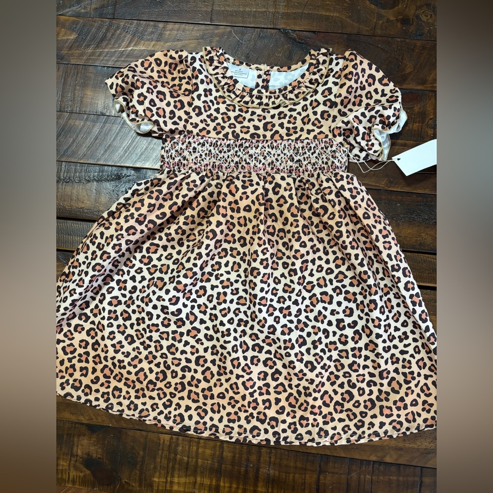 Leopard Print Kids Dress